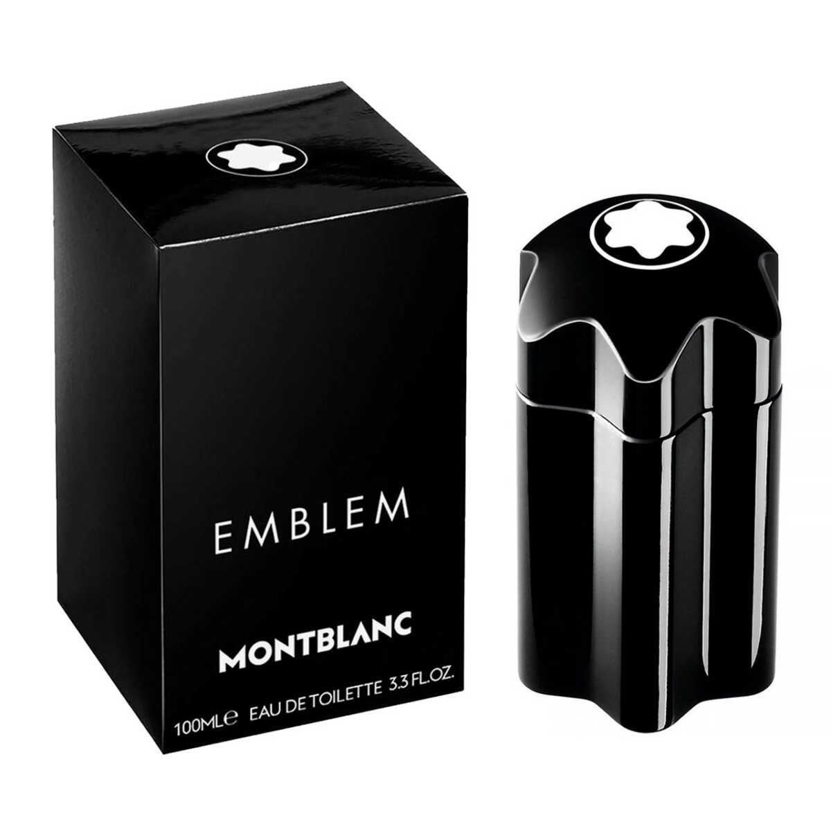 Frasco negro de Montblanc Emblem Eau de Toilette